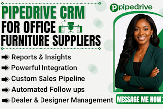 implement  pipedrive CRM for office furniture suppliers