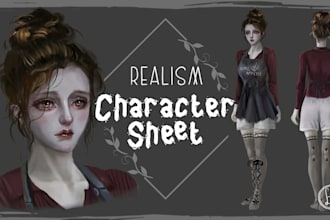 create a realistic character sheet for you