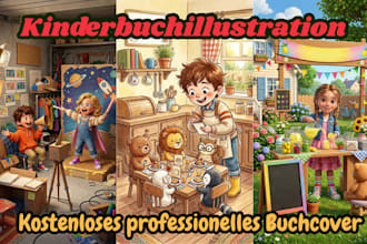 illustration von kinderbüchern, bilderbuchillustration, 2d , 3d, aquarell