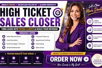be your sdr, bdr, b2b sales representative, and high ticket closer
