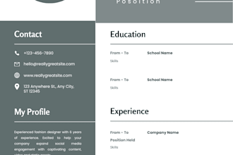 build your CV professionally