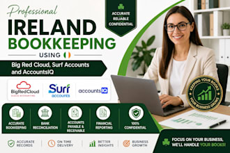 manage ireland bookkeeping using big red cloud, surf accounts, and accountsiq