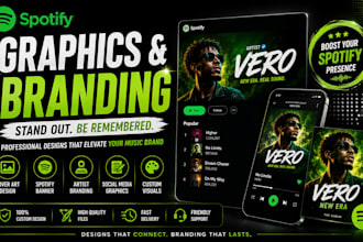 create professional spotify graphics and branding for artists