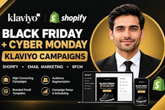 setup klaviyo black friday cyber monday email campaigns for shopify