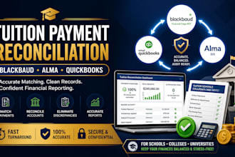 reconcile tuition payments in blackbaud alma quickbooks