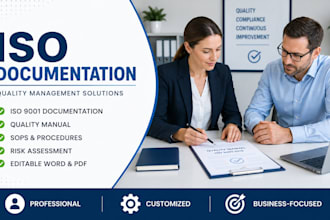 prepare iso 9001, iso 14001 and iso 45001 documents