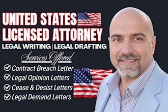 draft settlement demand letter, legal notice, contract breach letter US attorney