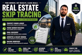do professional real estate skip tracing for property owners