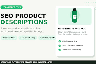 write SEO product descriptions for your online store