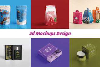 create realistic 3d packaging mockups for your product