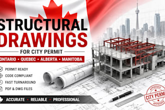 design structural drawings for city permit in ontario quebec alberta manitoba
