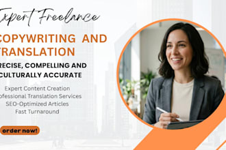 do professional translation blog and article writing and copywriting