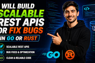 build go or rust rest API with postgresql