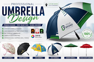 design custom umbrella artwork for your brand