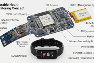 design arduion esp32 pcb schematic layout for iot embedded system and wearable