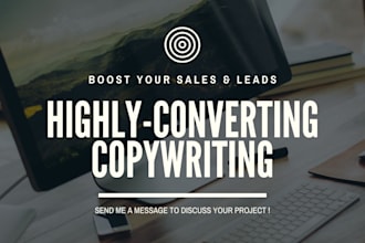 write high converting sales page copy and landing pages