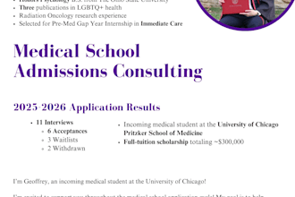 help you build a competitive medical school application