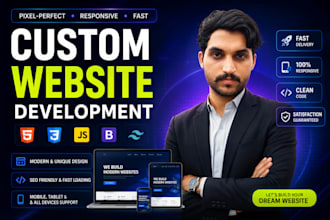 custom website development as front end developer