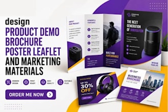 design product demo brochure poster leaflet and marketing materials