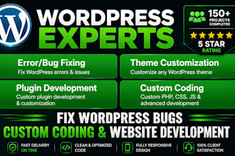 repair any kind of wordpress bug and elementor errors