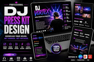 design a professional dj press kit for clubs festivals and events
