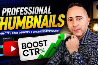 design professional youtube thumbnails with high CTR