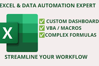 create automated excel dashboards and formulas