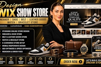 design wix show store sneaker shoe belt store leather goods watch bracelet store