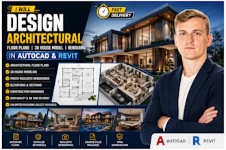 design architectural floor plans 3d house model rendering in autocad and revit