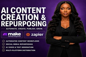 automate ai content creation and repurposing with make com and zapier