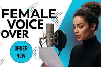 record a natural female voice over with professional voice