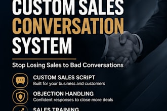 create a custom sales script and sales training system for your business