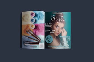 design a professional fashion magazine cover for print and digital