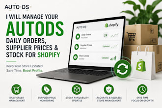 manage your auto ds dialy orders supplier prices stock for shopify