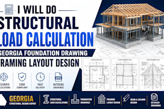 do structural load calculation georgia foundation drawing framing layout design