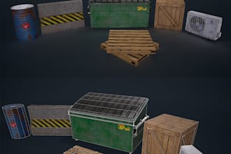 create game ready 3d environment and hard surface assets