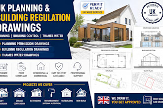 do UK building control drawings, building regs drawings, planning drawings