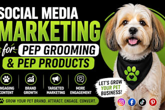 be your social media manager for pet grooming pet care and pet products