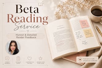 beta reading with detailed and honest feedback