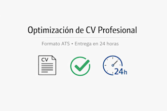 optimizaré tu CV profesional en 24 horas formato ats