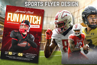 design professional basketball and rugby sports flyers