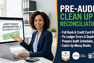 do audit readiness, reconciliation, and pre audit clean up for your business