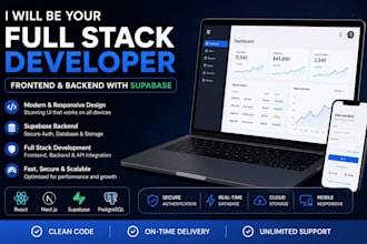 be your full stack frontend and backend developer with supabase