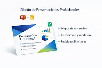 diseñaré tu presentación profesional en powerpoint o g slide