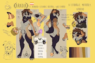 draw furry reference sheet nsfw ref sheet furry art character design