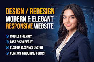 create a modern elegant responsive website for your business