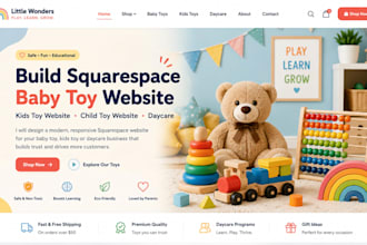 build squarespace baby toy website child toy website kids toy website daycare