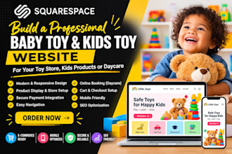 build squarespace baby toy website child toy website kids toy website daycare