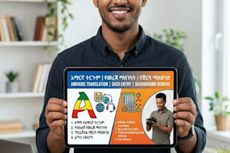 do expert data entry and amharic translation work