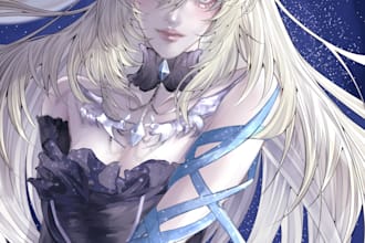 create a detailed painterly character illustration